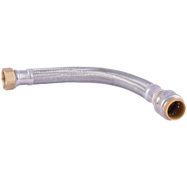 Sharkbite SharkBite 3/4 in. Push Fit X 3/4 in. D FIP 12 in. Stainless Steel Supply Line UR3088FX12 - main
